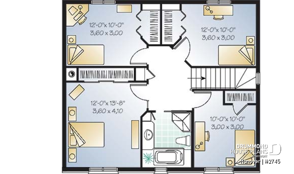 2nd level - English style home with 4 bedrooms, fireplace and laundry room on main floor - Hanover