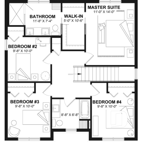 2nd level - Modern Farmhouse with Gas Fireplace, Bright Open Spaces and Beautiful Master Suite - Portchester