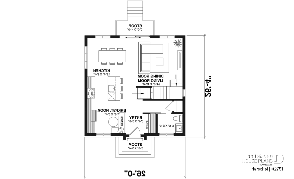 1st level - Budget-friendly French coutry cottage, 3 bedrooms, open floor plan, stunning family bathroom - Herschel