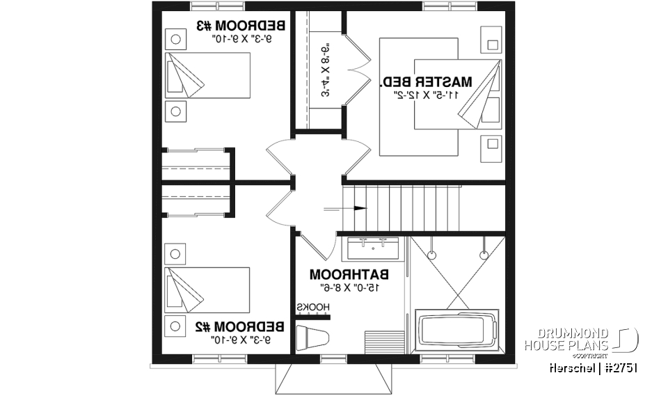 2nd level - Budget-friendly French coutry cottage, 3 bedrooms, open floor plan, stunning family bathroom - Herschel