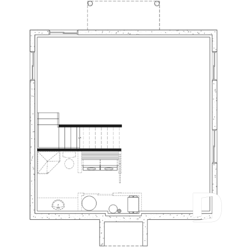 Unfinished basement - Budget-friendly French coutry cottage, 3 bedrooms, open floor plan, stunning family bathroom - Herschel