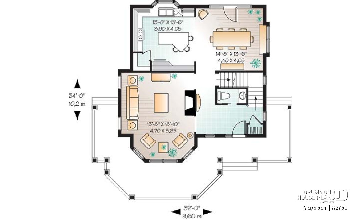 1st level - Farmhouse, original master suite, family room with fireplace, 3 bedrooms - Maybloom