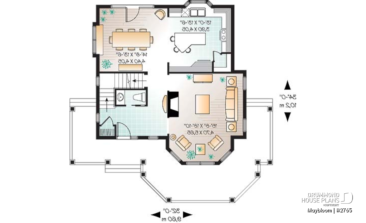 1st level - Farmhouse, original master suite, family room with fireplace, 3 bedrooms - Maybloom