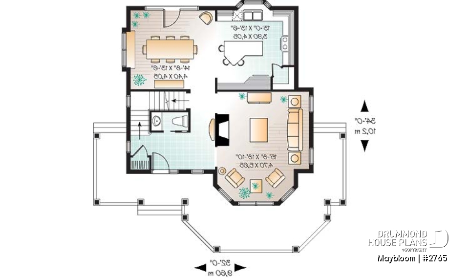 1st level - Farmhouse, original master suite, family room with fireplace, 3 bedrooms - Maybloom
