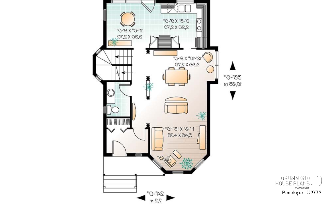 1st level - Small and charming victorian inspired home, 2 storey, 3 bedrooms - Penelope