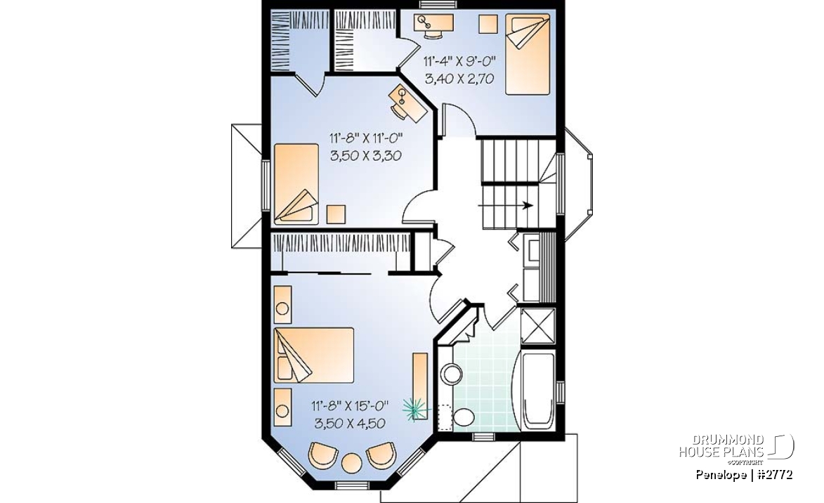 2nd level - Small and charming victorian inspired home, 2 storey, 3 bedrooms - Penelope