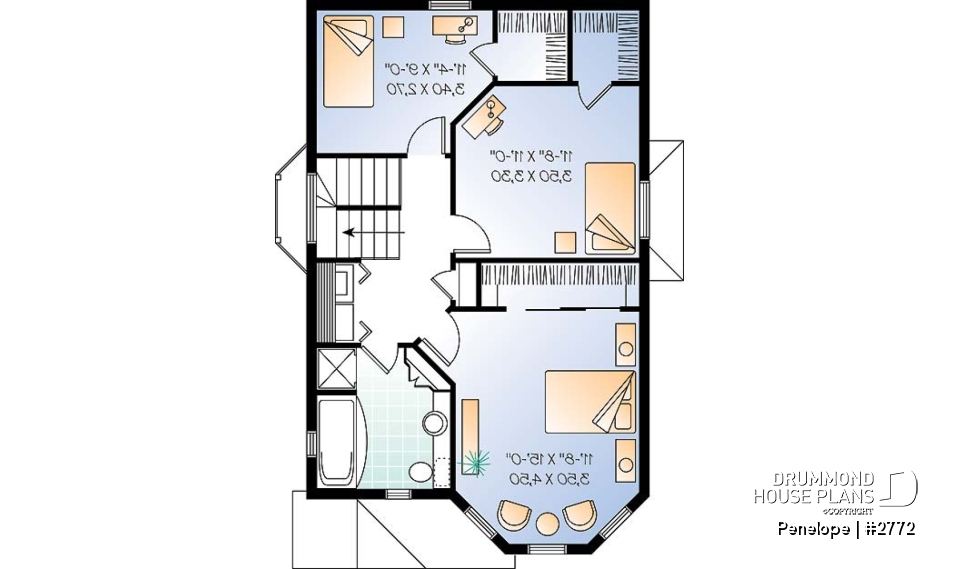 2nd level - Small and charming victorian inspired home, 2 storey, 3 bedrooms - Penelope