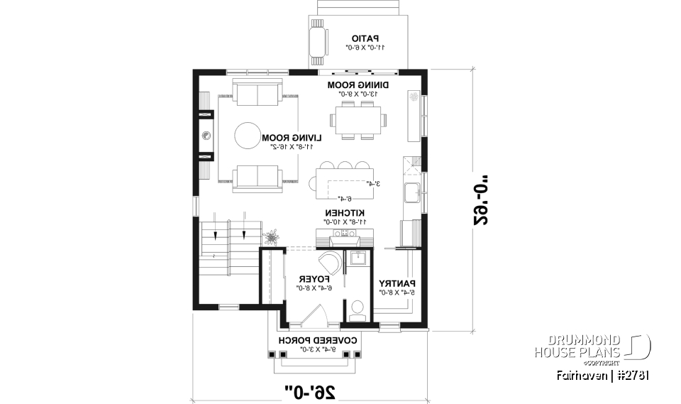 1st level - English Cottage style two-story house plan with optional finished basement. - Fairhaven