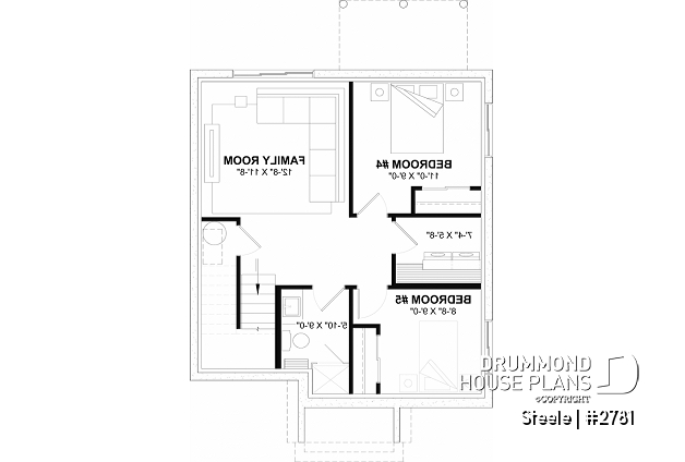 Finished basement (Optional $) - 3 bedroom traditional with open floor plan & kitchen island - Steele
