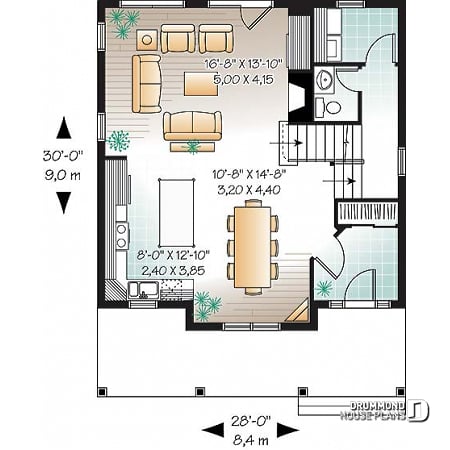 House plan 3 bedrooms, 1.5 bathrooms, 2789 | Drummond House Plans