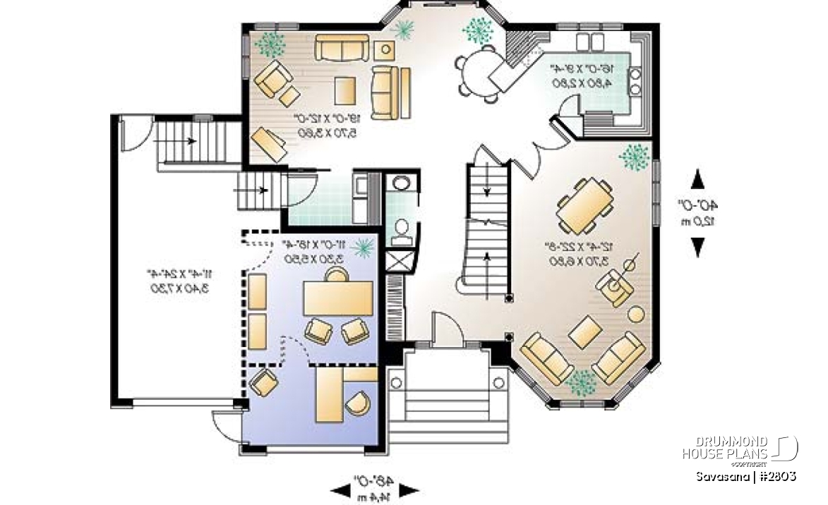 1st level - Spacious victorian inspired house plan with large master suite - Savasana