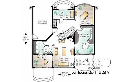 1st level - 4 bedroom mediterranean style home, 2.5 baths, formal dining room, nice private terrace in master bedroom - La Hacienda 1