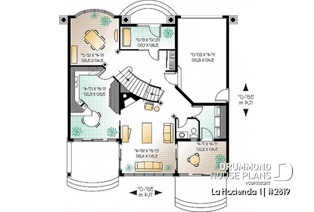 1st level - 4 bedroom mediterranean style home, 2.5 baths, formal dining room, nice private terrace in master bedroom - La Hacienda 1