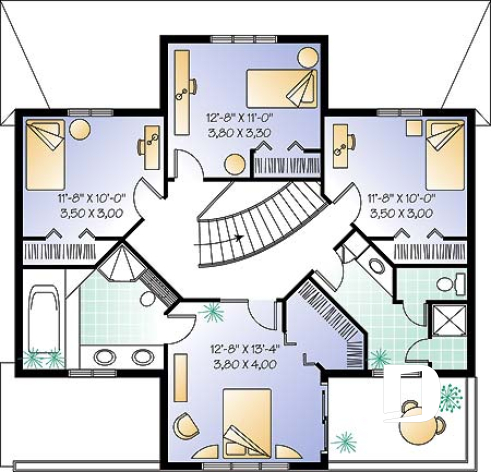 2nd level - 4 bedroom mediterranean style home, 2.5 baths, formal dining room, nice private terrace in master bedroom - La Hacienda 1