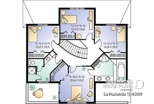 2nd level - 4 bedroom mediterranean style home, 2.5 baths, formal dining room, nice private terrace in master bedroom - La Hacienda 1