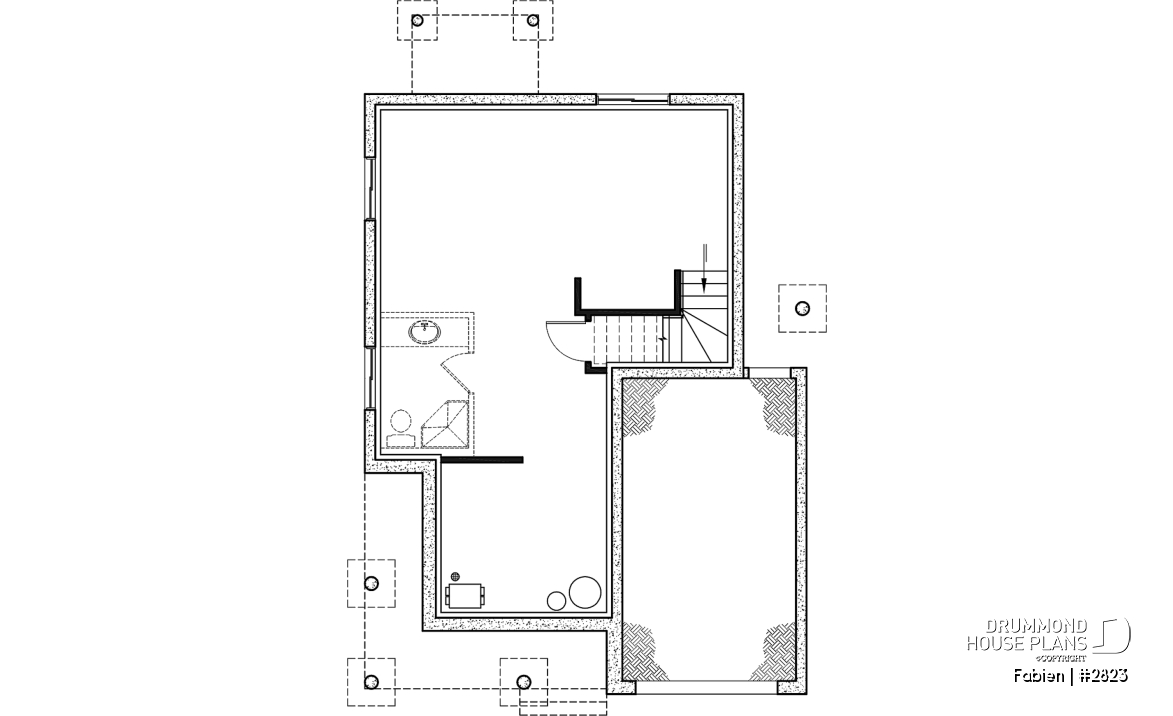 Basement - Modern Craftsman Two-Storey Home with Garage – Bright Design for Narrow Lots - Fabien