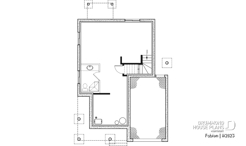 Basement - Modern Craftsman Two-Storey Home with Garage – Bright Design for Narrow Lots - Fabien