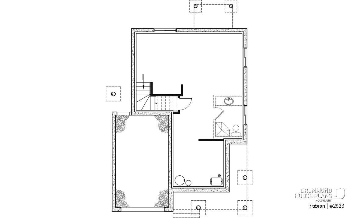 Basement - Modern Craftsman Two-Storey Home with Garage – Bright Design for Narrow Lots - Fabien