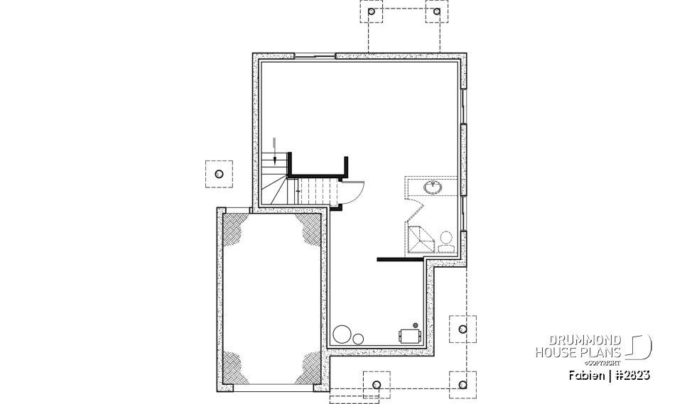 Basement - Modern Craftsman Two-Storey Home with Garage – Bright Design for Narrow Lots - Fabien