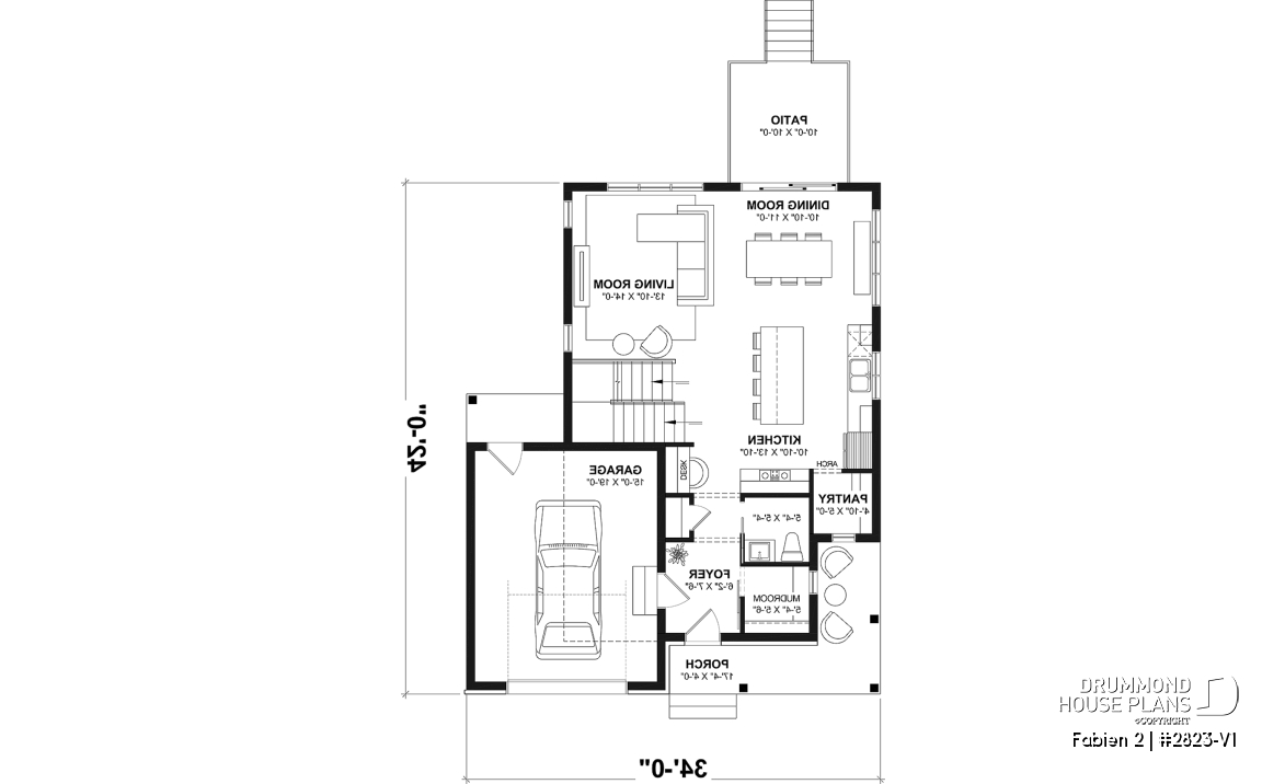 1st level - Two-story country-style home with garage, bright open spaces and cozy family feel - Fabien 2