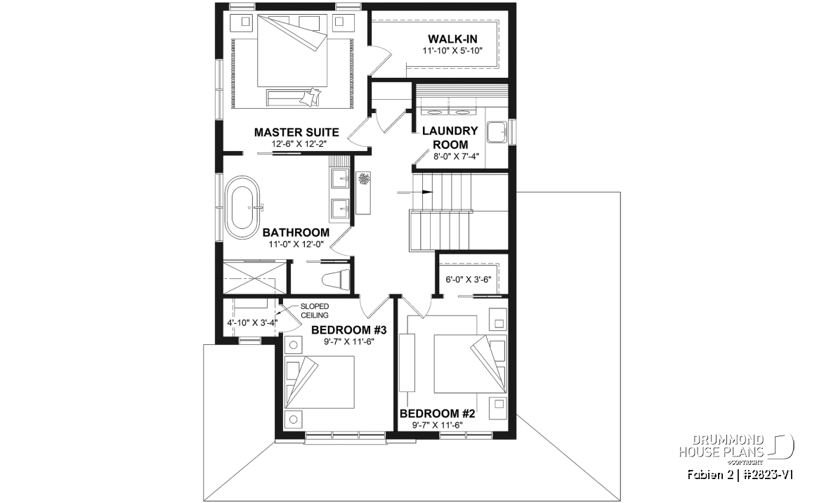 2nd level - Two-story country-style home with garage, bright open spaces and cozy family feel - Fabien 2