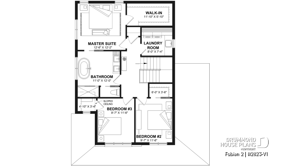 2nd level - Two-story country-style home with garage, bright open spaces and cozy family feel - Fabien 2