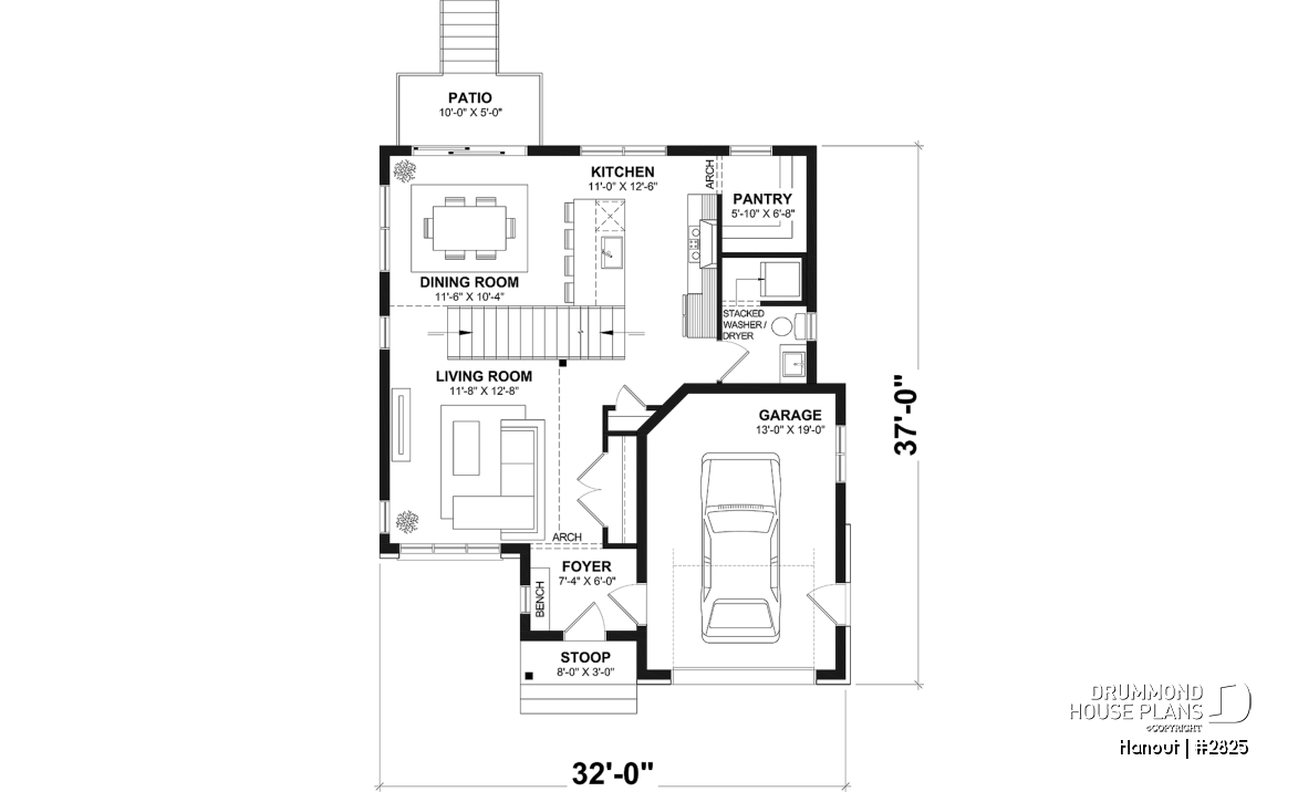 1st level - Modern Crafstman-style home with soaring cathedral ceiling, bright mezzanine, and natural light - Hanout