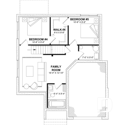 Finished basement (Optional $) - Modern Crafstman-style home with soaring cathedral ceiling, bright mezzanine, and natural light - Hanout