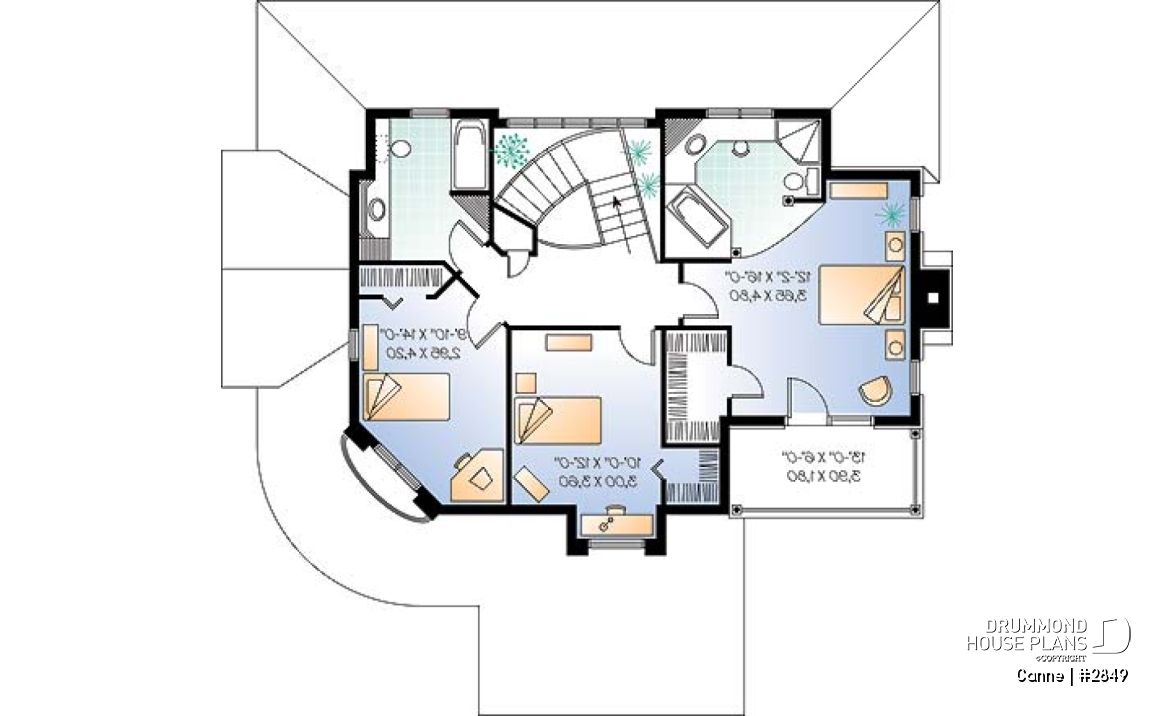 2nd level - Spacious master suite with private balcony, home office - Canne