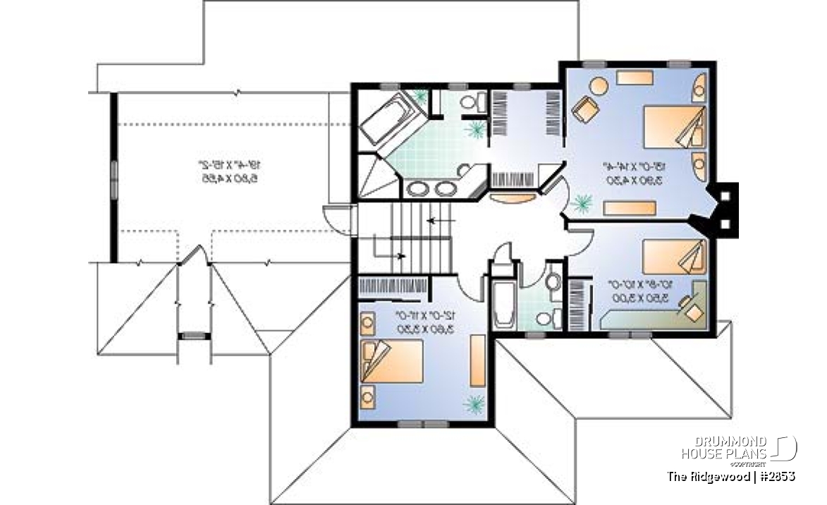 2nd level - Beautiful Country Rustic home, large bonus space, solarium, 9' ceiling on main floor, side garage - The Ridgewood