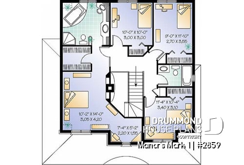 2nd level - 4 bedroom home design, 2 living rooms, large kitchen, charming master suite - Manor's Mark 1