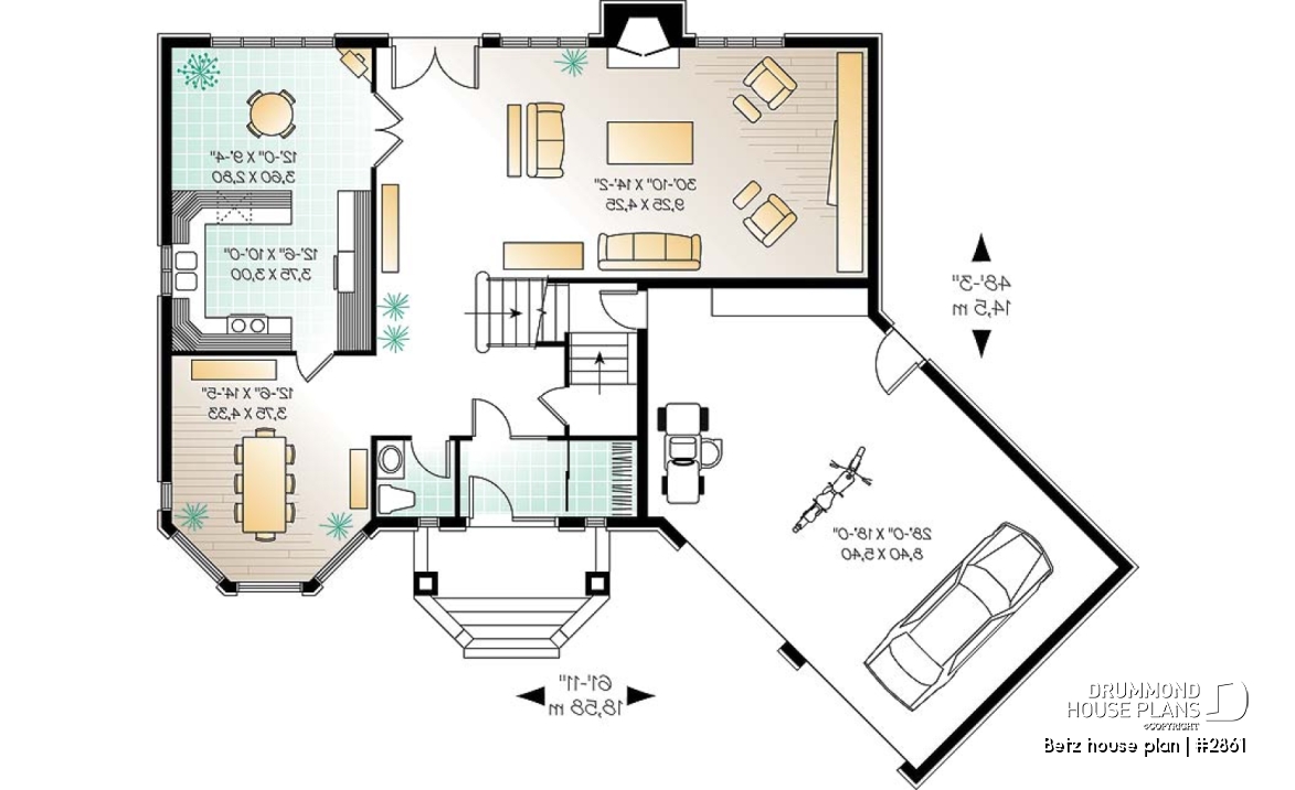 1st level - Prestigious 4 to 5 bedroom, betz house plan, 2-car garage, formal dining room, 2nd floor laundry, master suite - Betz house plan
