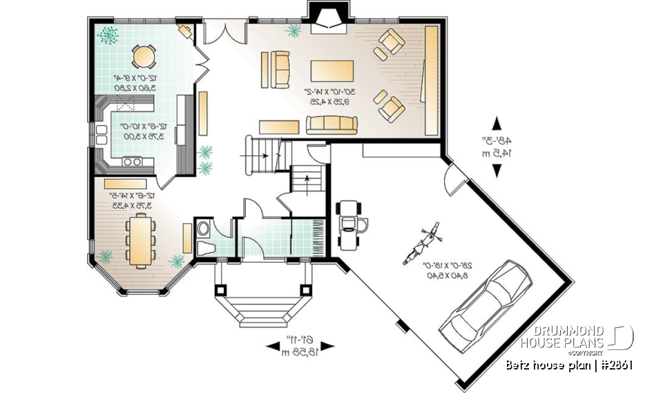 1st level - Prestigious 4 to 5 bedroom, betz house plan, 2-car garage, formal dining room, 2nd floor laundry, master suite - Betz house plan
