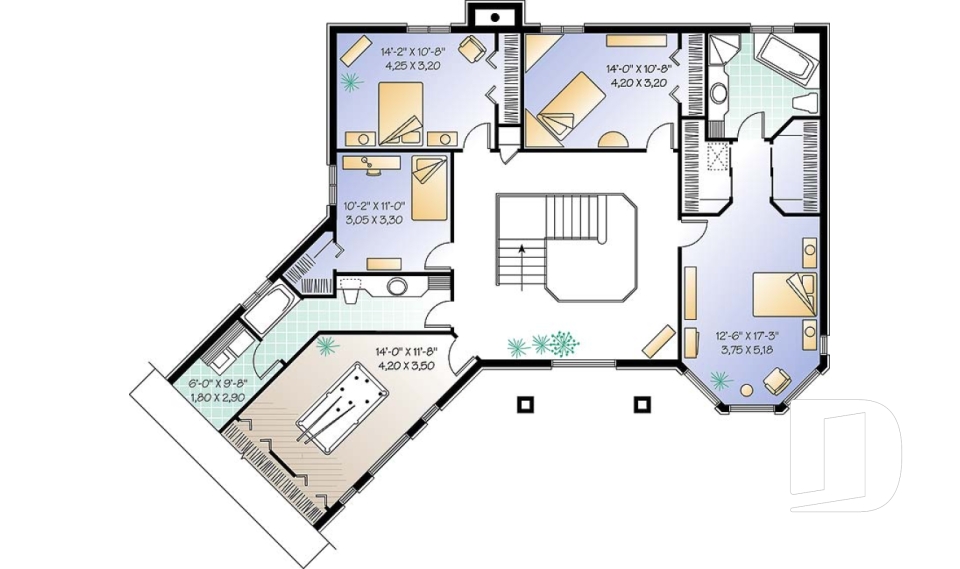 2nd level -  - Betz house plan