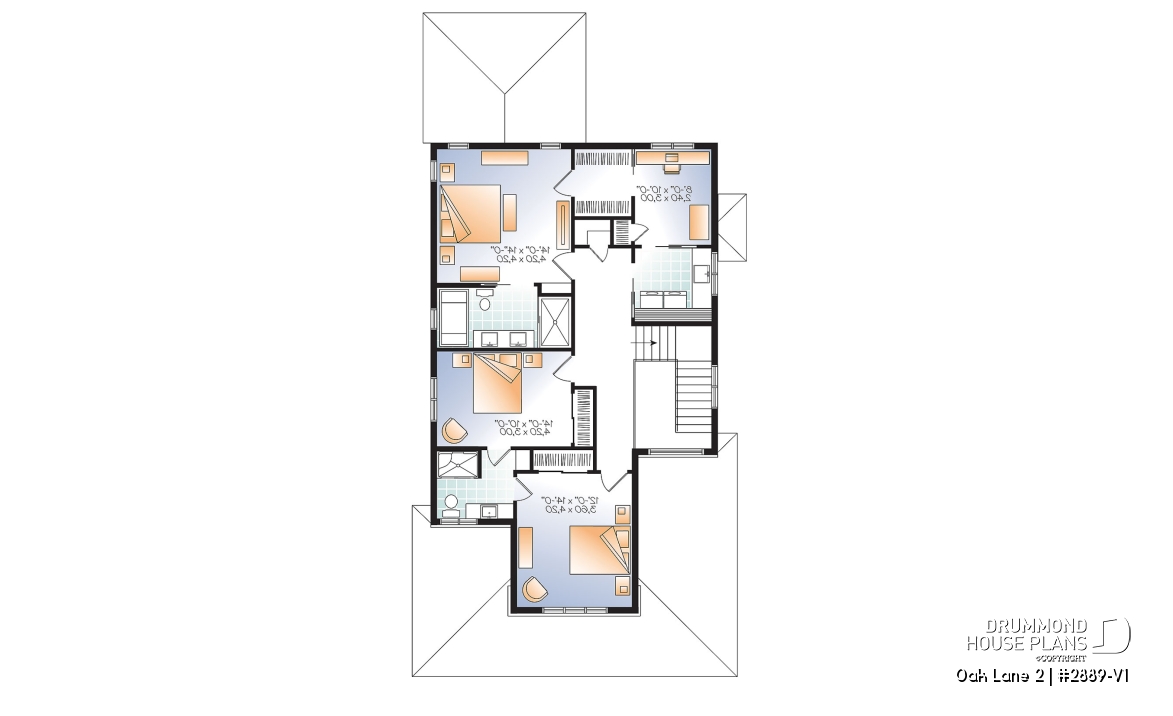 2nd level - 3 bedroom Modern home design, nursery off the master bedroom, open floor plan, large pantry - Oak Lane 2