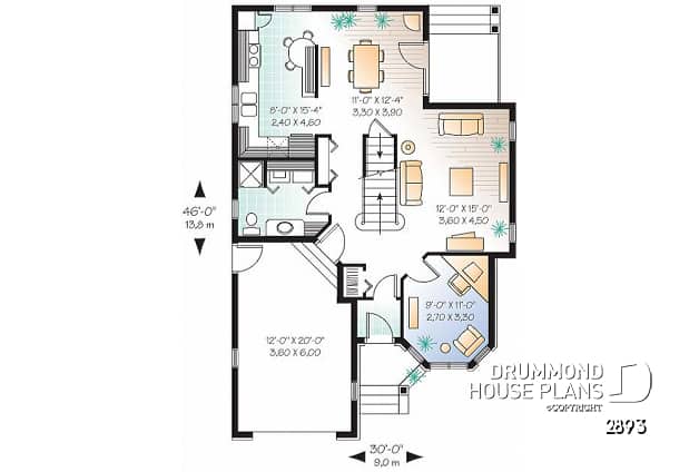 1st level - Floor plan including a small home gym, home office, cathedral ceiling, and more! - California