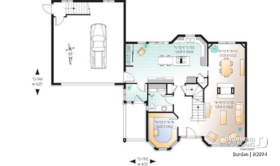1st level - 3 bedroom Victorian inspired home, 2-car garage, bonus above garage, large double-sided fireplace, study / den - Burden