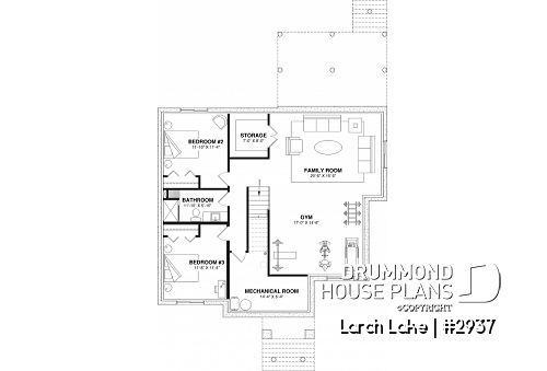 Finished basement (Optional $) -  - Larch Lake