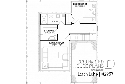 Finished basement (Optional $) -  - Larch Lake