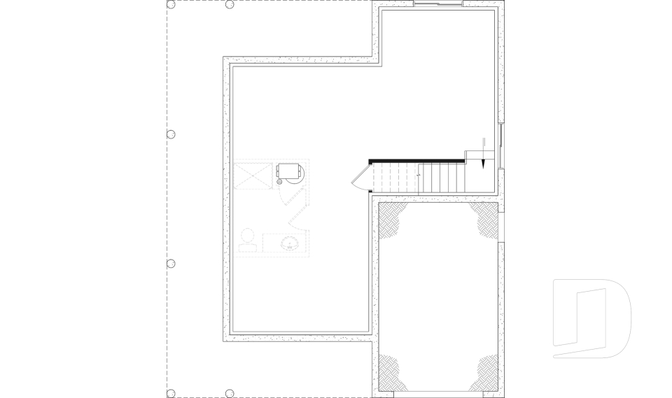 Unfinished basement -  - Larch Lake