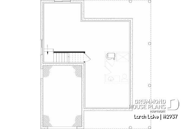 Unfinished basement - Compact Farmhouse Design with Garage, 3 to 4 Bedrooms, Optional finished basement, Panoramic Views - Larch Lake
