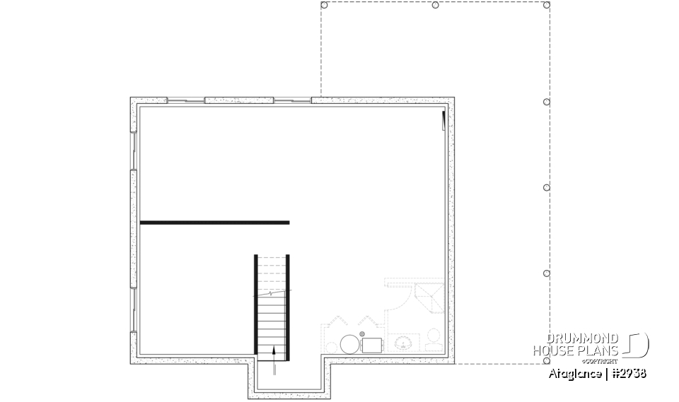 Unfinished basement - Bright Modern Vacation Home with Mezzanine and Sloped Ceiling, Perfect for Lakeside or Nature Lots. - Ataglance