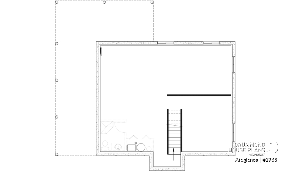 Unfinished basement - Bright Modern Vacation Home with Mezzanine and Sloped Ceiling, Perfect for Lakeside or Nature Lots. - Ataglance