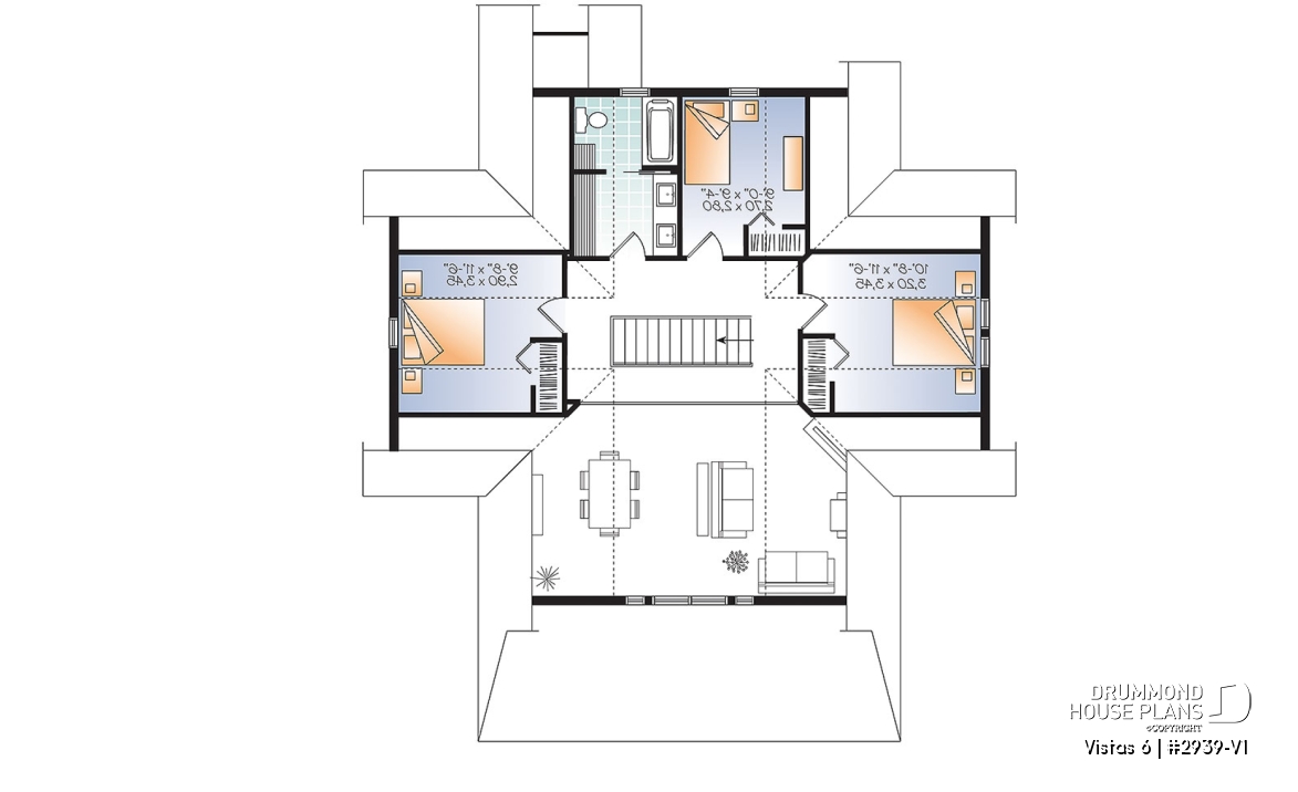 2nd level - 4 bedrooms lakefront cottage, walkout basement, master suite on first floor, panoramic views - Vistas 6