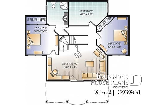 Basement - Vacation home design, 3 to 4 bedrooms, 2 family rooms, open floor plan, walkout basement - Vistas 4