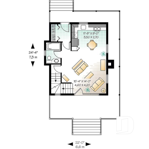 1st level - Charming country rustic cottage with 3 bedrooms and master bedroom with private balcony - Wentworth 2