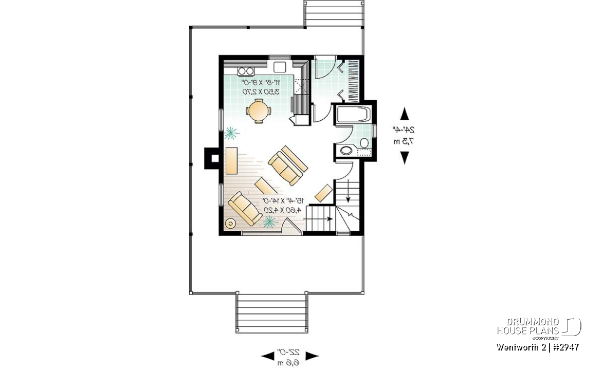 1st level - Charming country rustic cottage with 3 bedrooms and master bedroom with private balcony - Wentworth 2