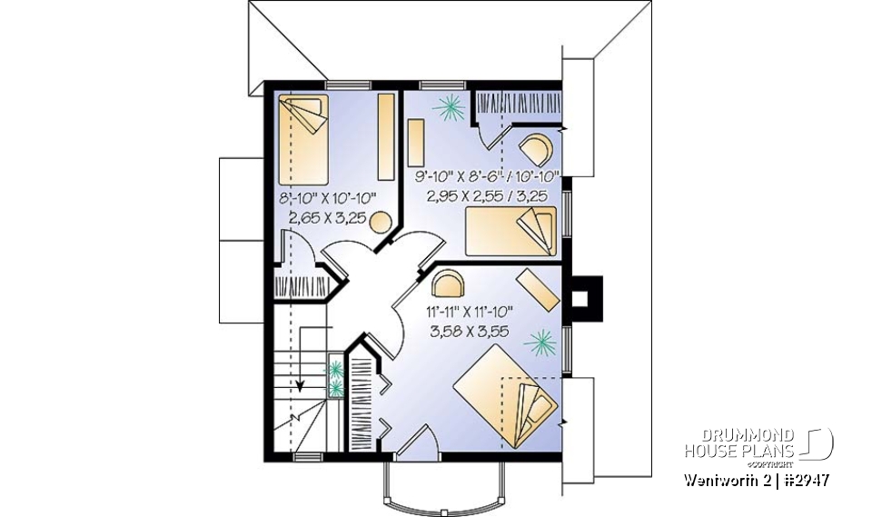 2nd level - Charming country rustic cottage with 3 bedrooms and master bedroom with private balcony - Wentworth 2