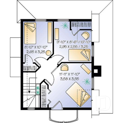 2nd level - Charming country rustic cottage with 3 bedrooms and master bedroom with private balcony - Wentworth 2