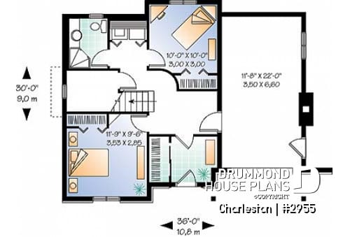 Basement - Reverse floor plans, ski chalet with one-car garage, open floor plan concept, fireplace, master on main - Charleston